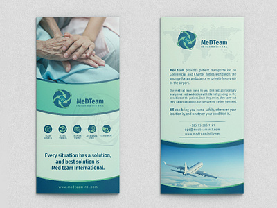 MedTeam International flyer branding brochure design flyer flyer design illustration logo mockup sky ui ux vector