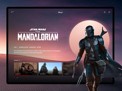 The Mandalorian - Disney+ Website Design