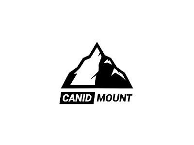 Canid Mount | Logo branding canidmount design double meaning flat illustration logo vector