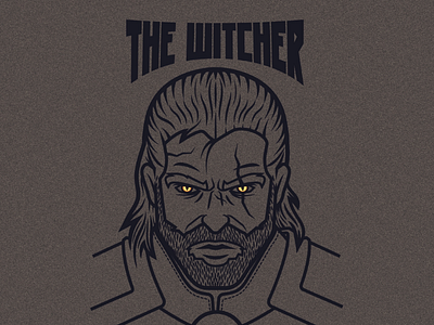 The witcher geralt illustration the witcher vector art