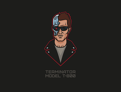 Terminator Model T 800 adobe character icon illustration illustrator movie t800 teeshirt terminator vector vector art