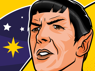 Spock adobe illustration illustrator movie startrek teeshirt vector vector illustration vulcan