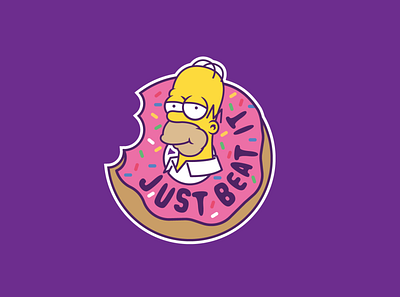 Just beat it donut homer simpson sprinkles
