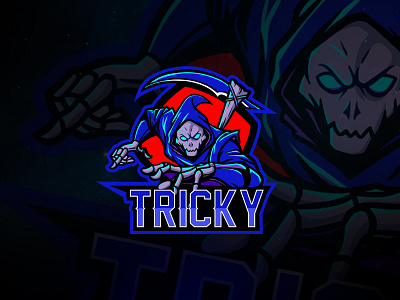 #tricky #reaper Mascot Logo Design animation branding cartoon illustration design esports esports logo esports logo design icon illustration logo design logo design branding logo design concept logodesign mascot logo ninja mascot logo ninja mascot logo design reaper logo skull mascot logo typography vector