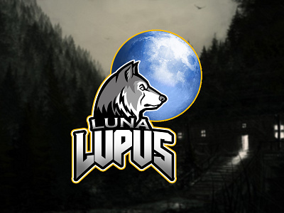 Moon Wolf Mascot, Esports Logo Design
