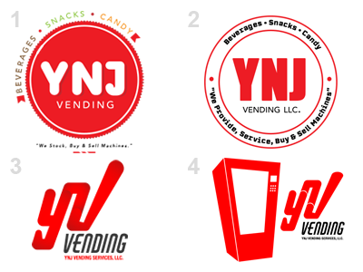 YNJ Logo Options graphic design logo