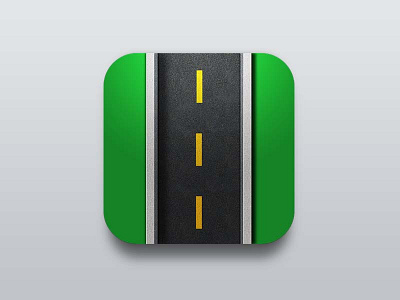 Roadtrack app icon apple art clean creative design icon interactive ios7 iphone ui