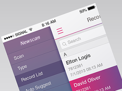 Newscan iPhone UI