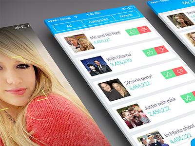 Celebrity App UI app application clean interface ios ios7 iphone photo profile share ui user