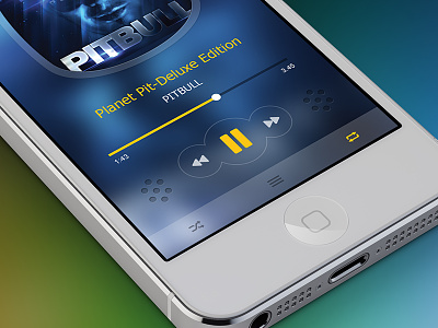Music Player application blue clean design icon ios ios7 iphone mobile music player sound