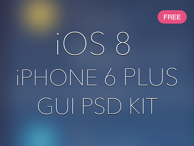 iOS 8 iPhone 6 Plus GUI PSD