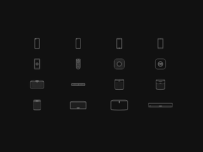 IoT Device Icon Library Sample brand identity branding devices icons iot line icons wifi