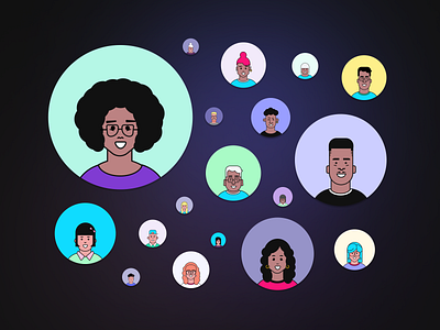 User avatars avatars design illustration ui user