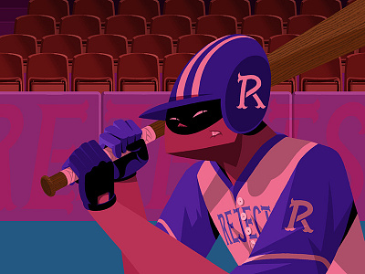 Batter animation baseball character design color concept design illustration planet rick sport style frame