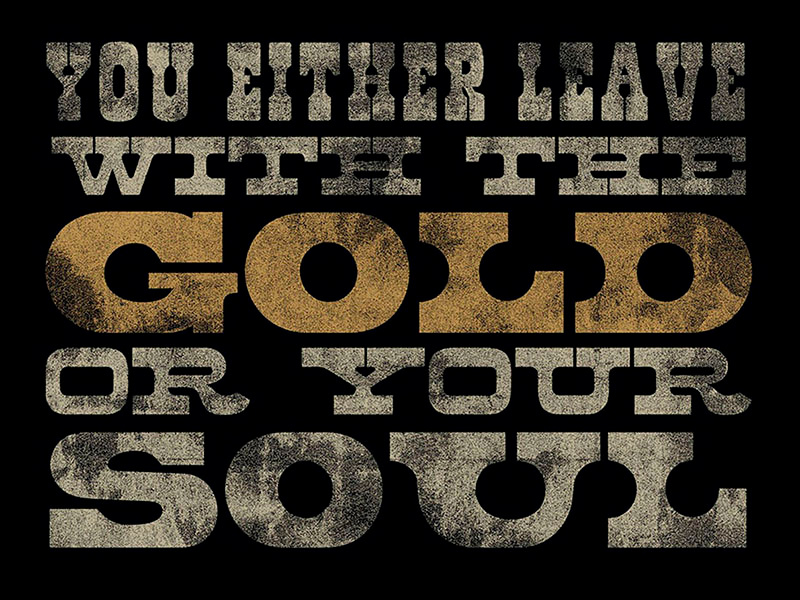 Klondike Shirt 2 klondike gold west typography texture