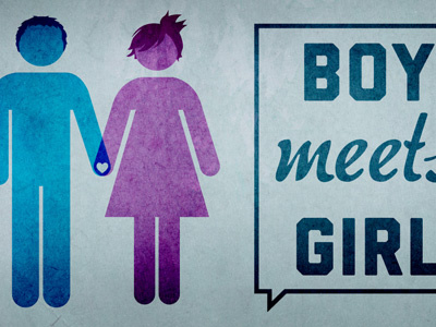 Boy Meets Girl Final boy girl illustration typography