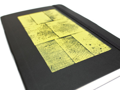 Blocks journal letterpress moleskine texture wood grain