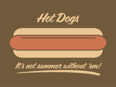 Hot Dogs 30doc food hot dog summer typography