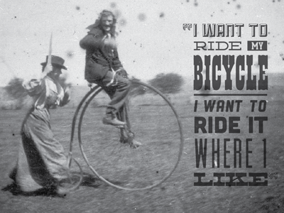 Bicycle Dribbble bike typography