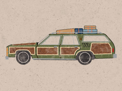 National Lampoons car griswold illustration station wagon texture