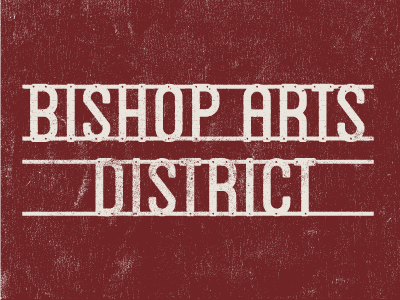 Bishop Arts dallas logo sign texture typography