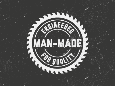 Man Made badge blade logo man man made manly masculine quality saw