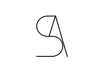 Personal Brand Logo Initials SA design illustration line logo