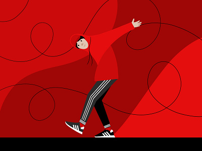 Red Adidas adidas digital illustration illustration ilustração ilustração digital red vermelho