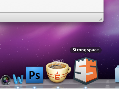 Strongspace App in Dock