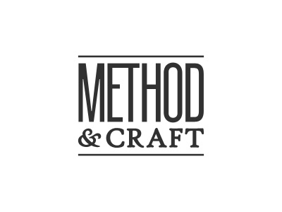 Method & Craft Logo - Update ampersand hightower knockout logo