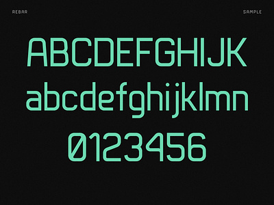 Custom Font: Rebar (WIP – Sample 1) font typography