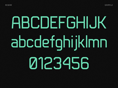 Custom Font: Rebar (WIP – Sample 1) font typography