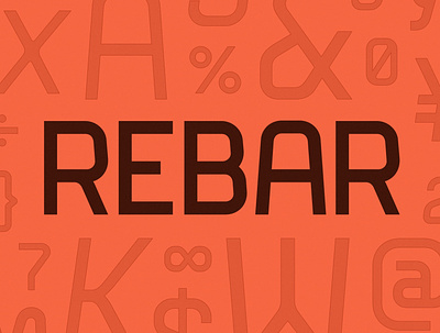 Introducing Rebar font glyphs typography