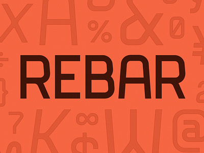 Introducing Rebar font glyphs typography
