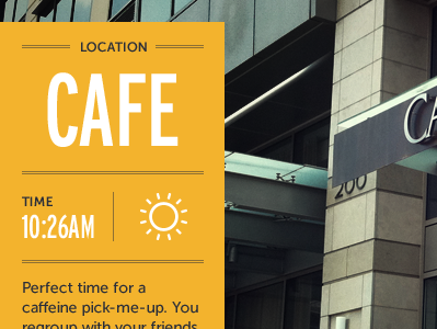 LOCATION – CAFE choose your own adventure info interstate museo sans photography