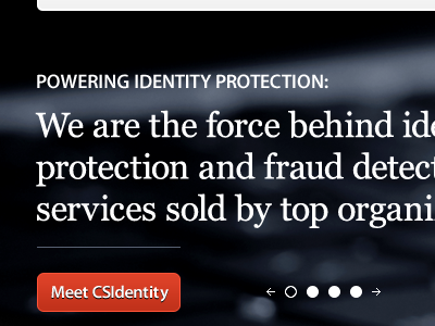 Powering Identity Protection copy cta georgia myriad pro rotator website