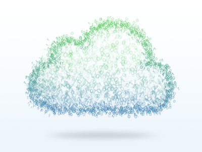 The Cloud blue cloud data green ones zeros