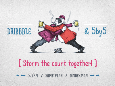 Dribbble & 5by5 austin epic collaboration meet-up the gingerman