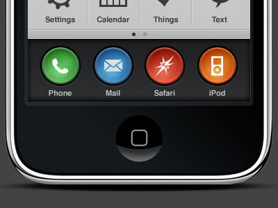 Winterboard iPhone Theme 2 blue buttons gray green iphone jailbreak orange red theme ui