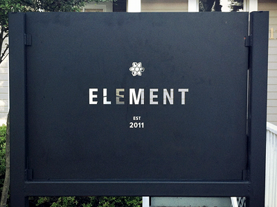 Element Sign sign steel waterjet