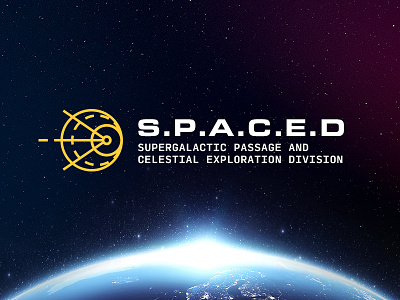 S.P.A.C.E.D Logo branding future logo moon space spaced spacedchallenge