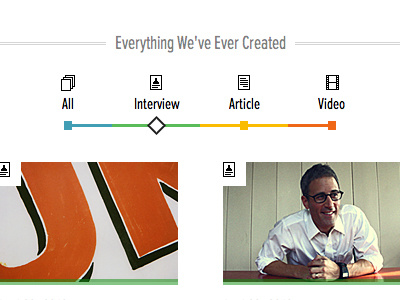 Everything We've Ever Created icons proxima nova extra condensed thumbnails website