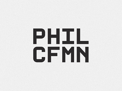 PHILCFMN branding monospace personal