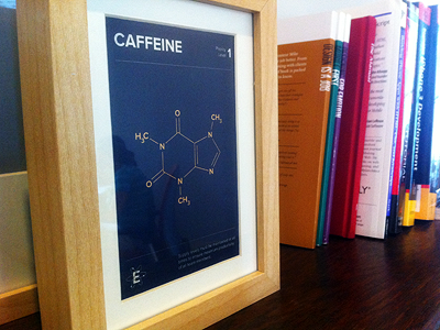 CAFFEINE / Priority Level 1 art caffeine element molecular compound print proxima nova