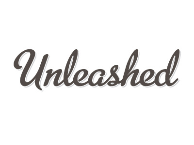 Unleashed (edit) logo metroscript shadow