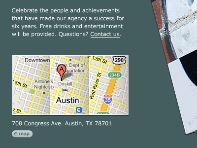 Landing Page - Event Details free drinks google maps green party sxswi website