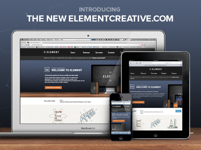 Introducing the new elementcreative.com element responsive web design science! website