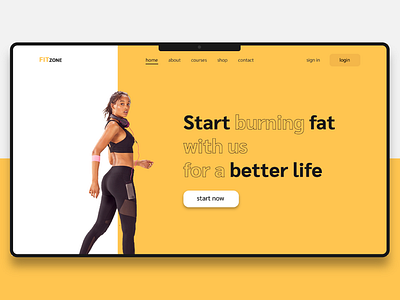 fitness zone app brand branding design illustration illustrator ui ux web website