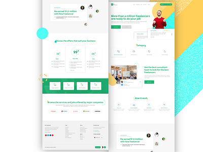 freelancer website design illustrator minimal ui ux web website