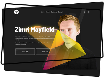 Re-Design Zimri Mayfield Website design illustrator logo logo design ui ux web website
